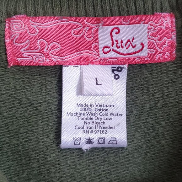 Vintage Urban Outfitters Lux asymmetrical button-up cotton sweatshirt with - Picture 4 of 5